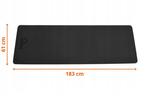 Mata Do Ćwiczeń Jogi Fitness Pilates Majestic Tpe 183X61x0.6 Cm Szara