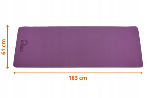 Mata Do Ćwiczeń Majestic Yoga 183X61 Cm Różowa Antypoślizgowa Wodoodporna