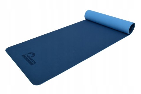 Mata Do Ćwiczeń Majestic Yoga Niebieska 183X61cm Tpe Antypoślizgowa + Torba