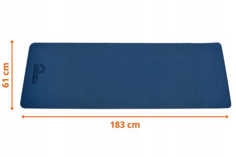 Mata Do Ćwiczeń Majestic Yoga Niebieska 183X61cm Tpe Antypoślizgowa + Torba