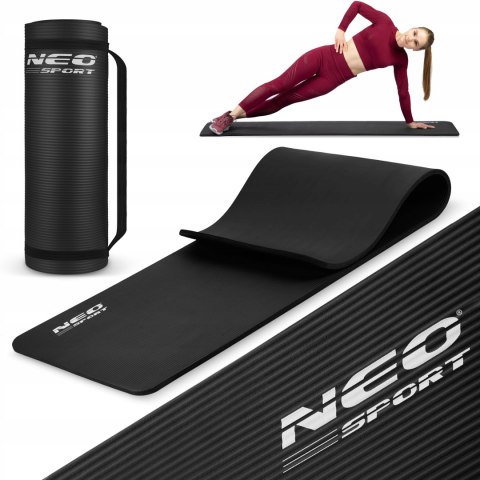 Mata Do Ćwiczeń Nbr Neo-Sport 183X60cm Antypoślizgowa Z Pasek Transportowy