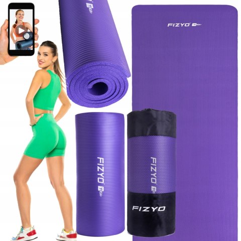 Mata Gimnastyczna Do Ćwiczeń Jogi Fitness Karimata Gruba Nbr Antypoślizgowa