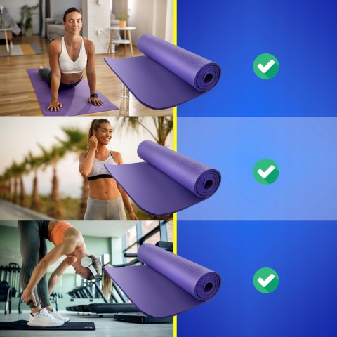 Mata Gimnastyczna Do Ćwiczeń Jogi Fitness Karimata Gruba Nbr Antypoślizgowa