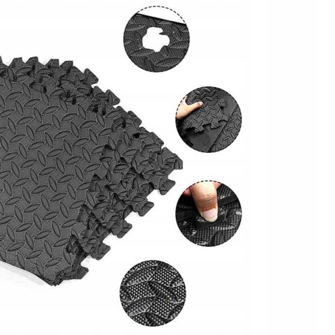 Mata Piankowa Fitness Puzzle 6Szt 1Cm Antypoślizgowa Eva Do Ćwiczeń