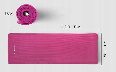 Różowa Mata Do Ćwiczeń Joga Fitness Pilates Antypoślizgowa Gruba Nbr Fizyo