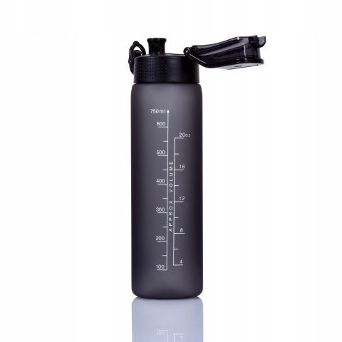 Tritanowa Butelka Na Wodę Bpa Free Z Uchwytem Fitness Sport 750Ml Czarna
