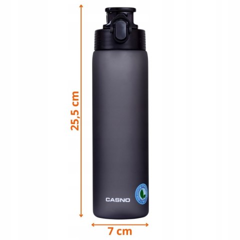 Tritanowa Butelka Na Wodę Bpa Free Z Uchwytem Fitness Sport 750Ml Czarna