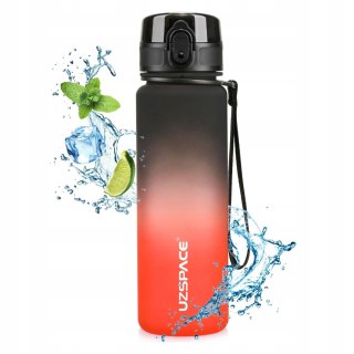 Bidon Sportowy Na Siłownię 0.5L Butelka Z Tritanu Czarno-Czerwona Mocna