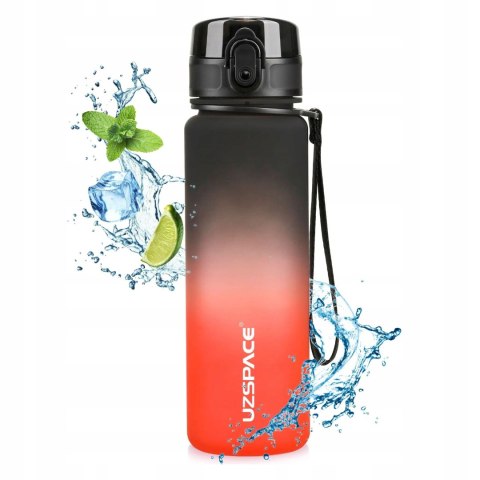 Bidon Sportowy Na Siłownię 0.5L Butelka Z Tritanu Czarno-Czerwona Mocna