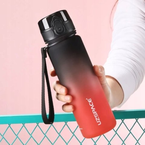 Bidon Sportowy Na Siłownię 0.5L Butelka Z Tritanu Czarno-Czerwona Mocna