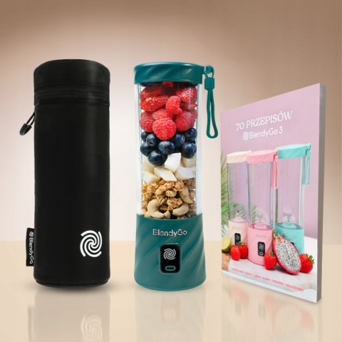 Blender Bezprzewodowy Blendygo 3 Usb 550Ml 22000 Rpm Bpa Free Zielony