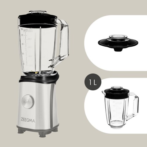 Blender Kielichowy Do Koktajli 4W1 Młynek Kawy Tytanowy + 2 Bidony Kubki