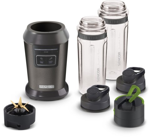 Blender Kielichowy Sencor Sbl 800W Czarny 0.6L 2 Butelki Tritan Kruszy Lód