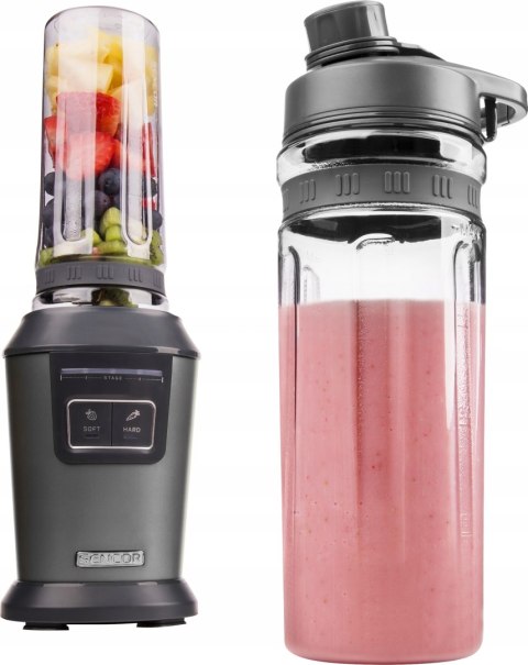 Blender Kielichowy Sencor Sbl 800W Czarny 0.6L 2 Butelki Tritan Kruszy Lód