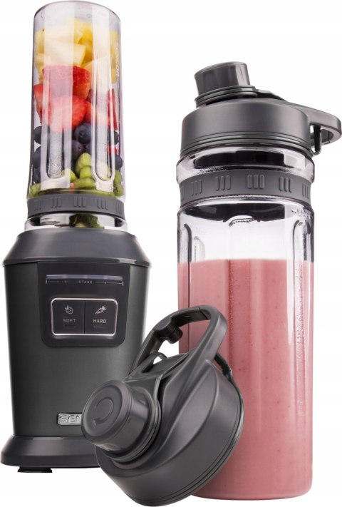 Blender Kielichowy Sencor Sbl 800W Czarny 0.6L 2 Butelki Tritan Kruszy Lód
