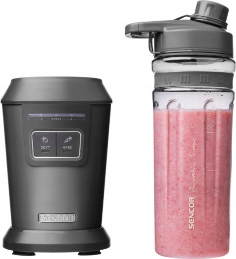 Blender Kielichowy Sencor Sbl 800W Czarny 0.6L 2 Butelki Tritan Kruszy Lód