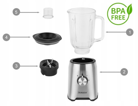 Blender Kielichowy Simplyfresh 1600W 1,5L Z Funkcją Kruszenia Lodu