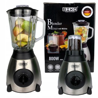 Blender Kielichowy Szklany Biko 800W 1.5L 2 Prędkości Pulse Kruszenie Lodu