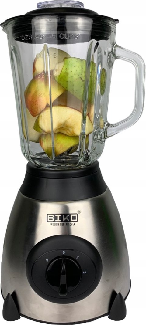 Blender Kielichowy Szklany Biko 800W 1.5L 2 Prędkości Pulse Kruszenie Lodu
