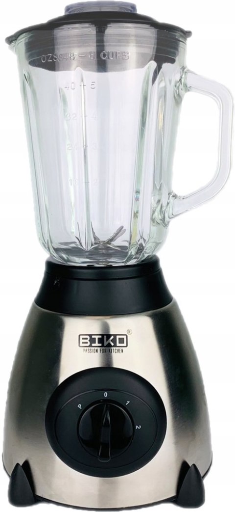 Blender Kielichowy Szklany Biko 800W 1.5L 2 Prędkości Pulse Kruszenie Lodu