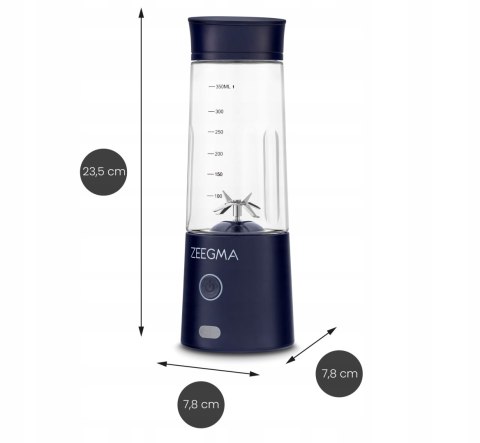 Blender Przenośny Zeegma Vitamine Go 300W Usb 450Ml 5000Mah 6 Ostrzy