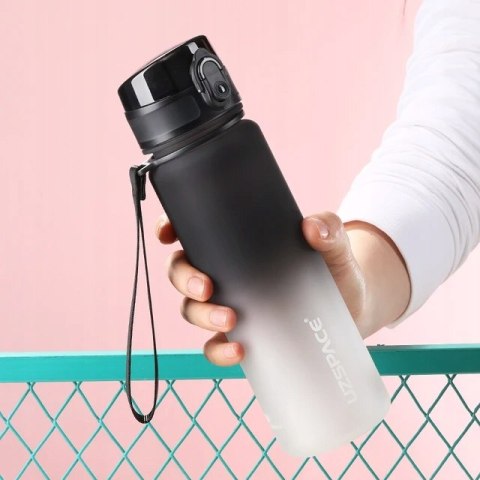 Butelka Bidon Na Wodę Sportowy 500 Ml Tritan Motywacyjny Czarno-Biały Do Tr