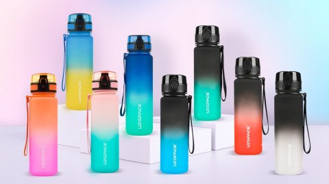 Butelka Bidon Na Wodę Sportowy 500 Ml Tritan Motywacyjny Czarno-Biały Do Tr