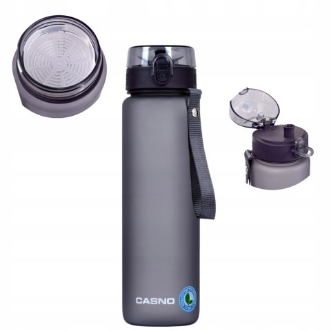 Butelka Na Wodę Tritan Motywacyjna Z Miarką Bpa Free Casno 1L Fitness
