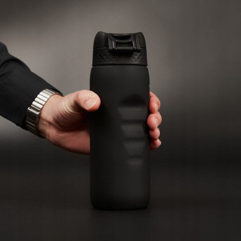 Czarny Bidon Sportowy 0.75L Elegancki Na Wodę Na Siłownię Fitness Ion8