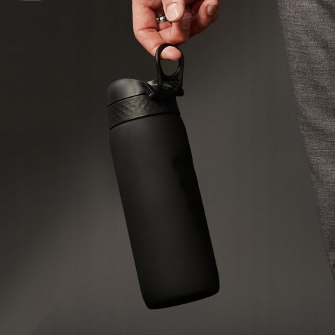 Czarny Bidon Sportowy 0.75L Elegancki Na Wodę Na Siłownię Fitness Ion8