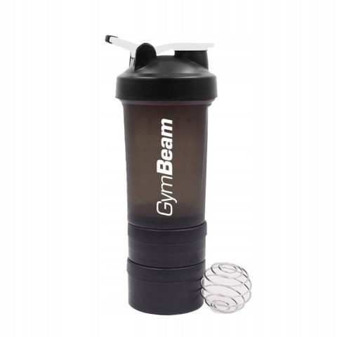 Szejker Shaker Na Siłownię Z Pojemnikiem Na Białko 600Ml Czarny - Gymbeam