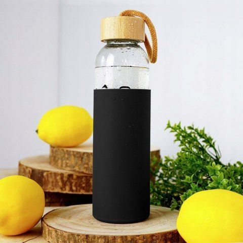 Szklana Butelka Na Napoje Wodę Sok Koktajl Smoothie Bidon 600 Ml Mocna