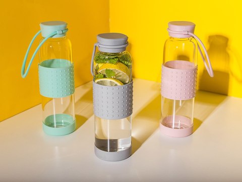 Szklana Butelka Na Wodę Antypoślizgowa Bidon Do Napojów Altom Design 550 Ml