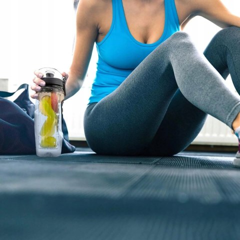 Tritanowa Butelka Na Wodę Z Wkładem Na Owoce Wielorazowa Siłownia Fitness
