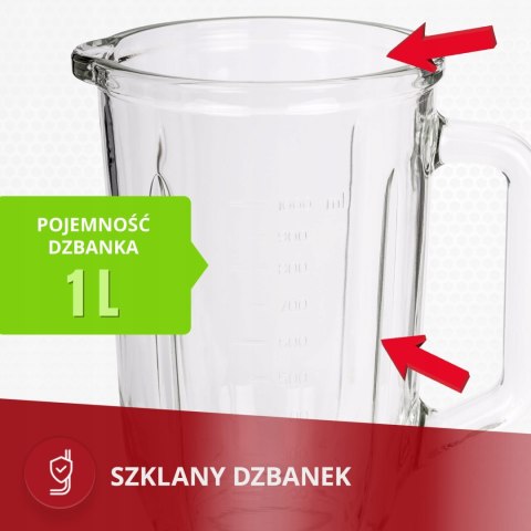 Blender Kielichowy Zestaw Srebrny/Szary 450W Mocny Wydajny Mpm Mbl-15M