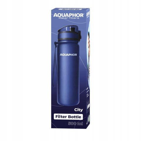 Butelka Filtrująca Bidon Filtr Aquaphor 0.5 L Granatowa Duża