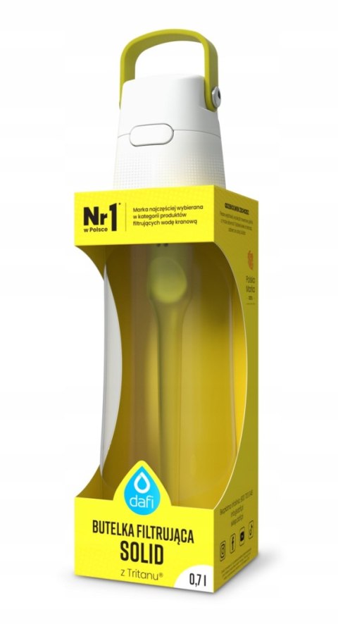 Butelka Filtrująca Dafi Solid 0,7L Cytrynowa Żółta Filtr Węglowy