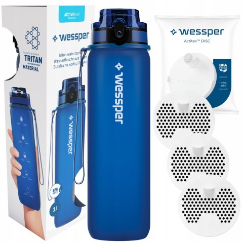 Butelka Filtrująca Wessper Activemax Triline 1L Z 3 Filtrami Wody
