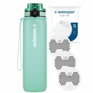 Butelka Wessper Activemax 1L Z Filtrami Actitex Disc - Turkusowa