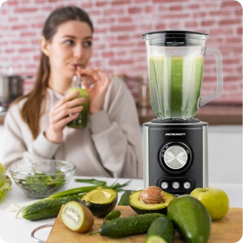 Duży Blender Kielichowy Berdsen Bd-751 800W Szklany Kielich 1.5L 3 Tryby