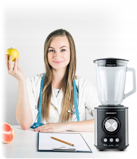 Duży Blender Kielichowy Berdsen Bd-751 800W Szklany Kielich 1.5L 3 Tryby