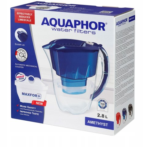 Dzbanek filtrujący Aquaphor 2,8 l, czarny, z 6 wkładami Maxfor