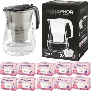Dzbanek filtrujący Aquaphor Onyx 4,2 l z 10 wkładami filtrującymi Maxfor Mg
