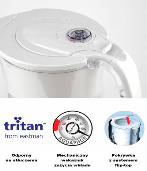 Dzbanek Filtrujący Do Wody Aquaphor Onyx 4,2L Z Wkładem Maxfor+ Biały