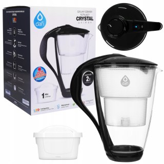 Szklany dzbanek filtrujący Dafi Crystal 2 l, LED, wkład Unimax