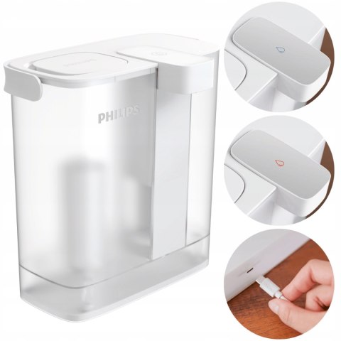 Automatyczny Filtr Nablatowy Philips Awp2980wh3 Z Zestawem Filtrów, Dzbanek