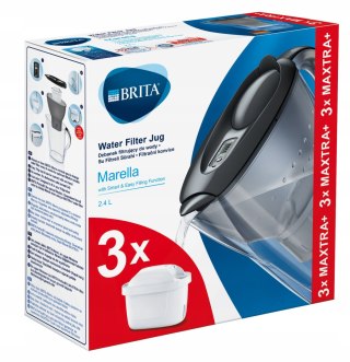 Dzbanek filtrujący Brita Marella 2,4 l, grafitowy, z 3 wkładami Maxtra+