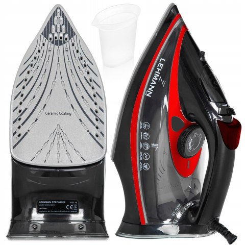 Mocne Żelazko Parowe Ceramiczne Strażak 3000W 9W1 Anti-Drip 150Cm 140G/Min