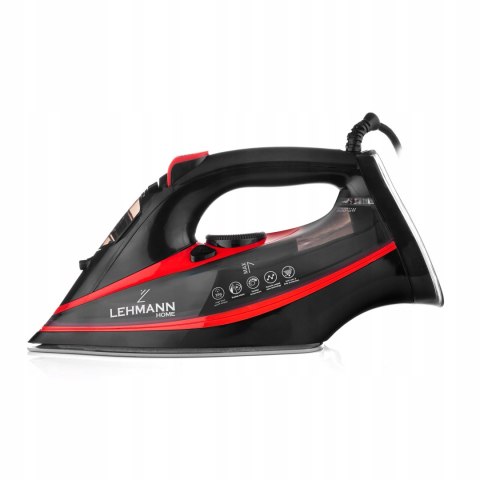 Mocne Żelazko Parowe Ceramiczne Strażak 3000W 9W1 Anti-Drip 150Cm 140G/Min