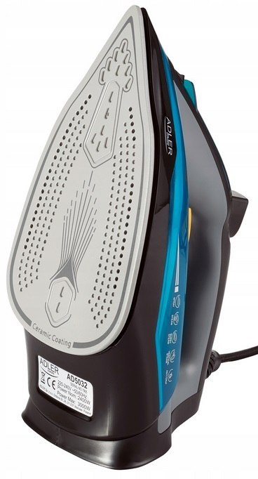 Żelazko parowe Adler AD 5032, 2400 W, ceramiczna stopa, automatyczne wyłączenie